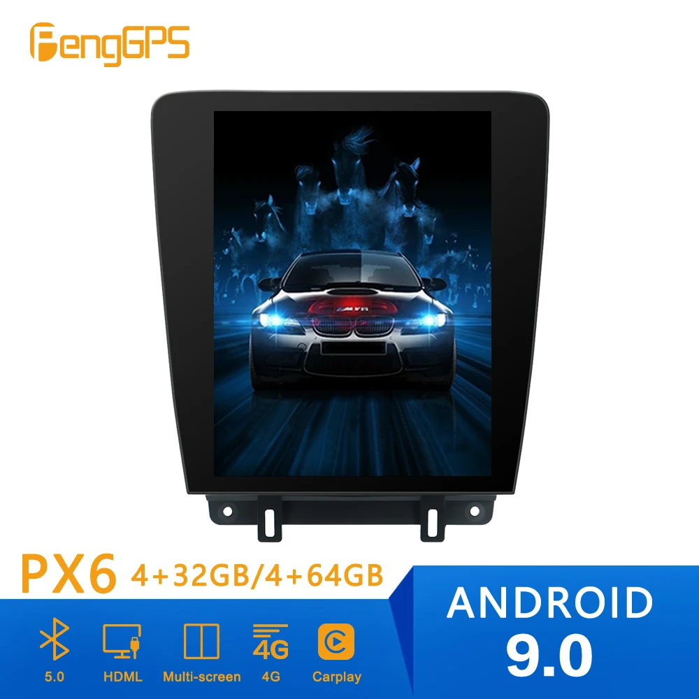 Автомагнитола в стиле Tesla Android 9 0 вертикальный экран для Ford Mustang 2010-2014 GPS-навигатор