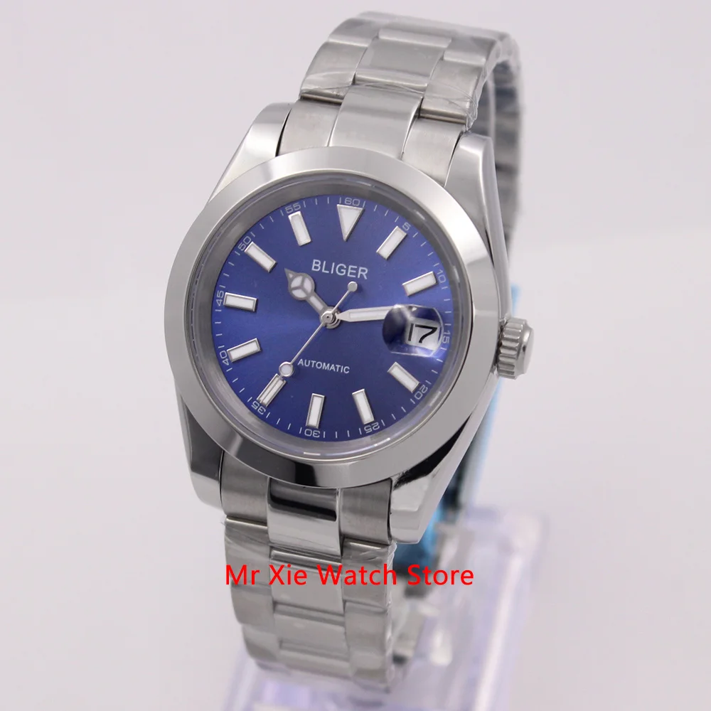 Мужские автоматические механические часы Bliger 40 мм роскошный календарь