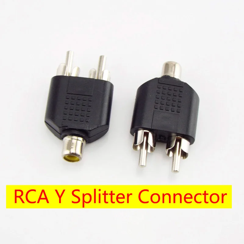 1 шт. RCA Jack Y Splitter штекер Женский до 2 Мужской конвертеры для AV Аудио Видео адаптер