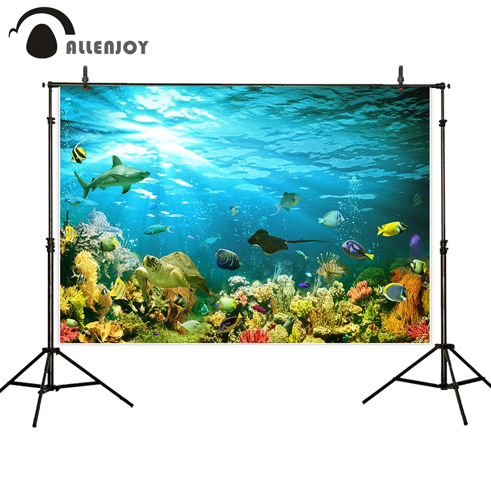 Фон для фотосъемки Allenjoy с изображением морской русалки рыб летних пузырей