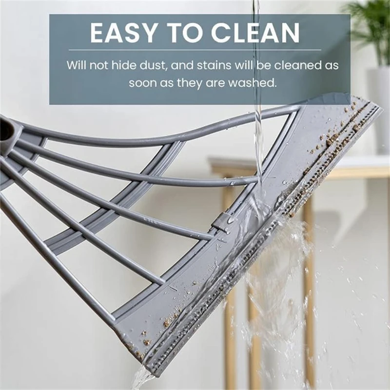 

T8NA Easy to Clean Strong Density PP Material Multifunction Magic Broom for Home Non-slip Handle 2-in-1 Sweeper Easily Dry