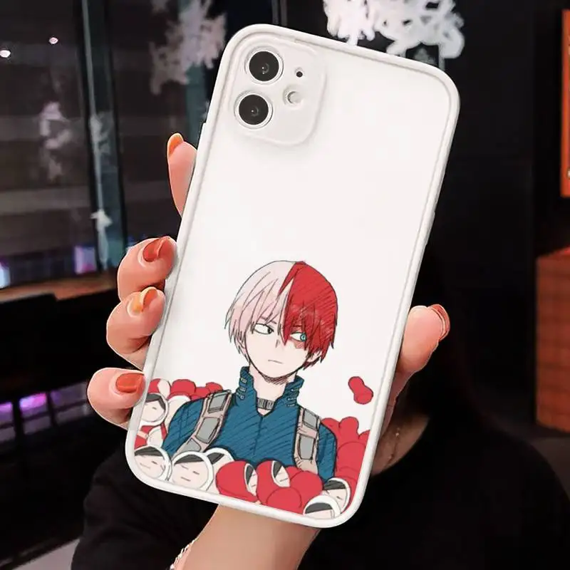 

Shoto Todorok Phone Case Matte Transparent for iPhone 7 8 11 12 s mini pro X XS XR MAX Plus cover funda