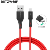 blitzwolf micro usb cable 2a charging usb data cable fast charge for samsung s7 s6 for xiaomi for redmi note 5 tablet android