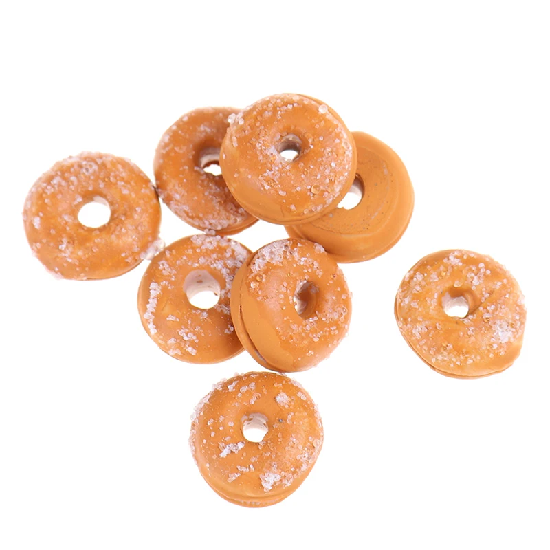 1 пакет искусственный пончик шоколад пищевой орнамент крафтовый декор