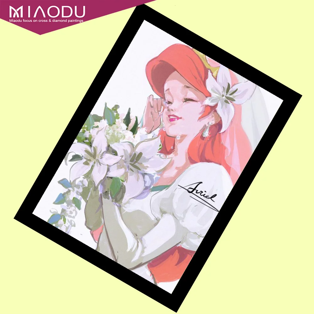

The Little Mermaid Ariel Disney Cartoon Princess 5D Diamond Painting Cross Stitch Embroidery Mosaic Wall Decor Full Dill Gifts