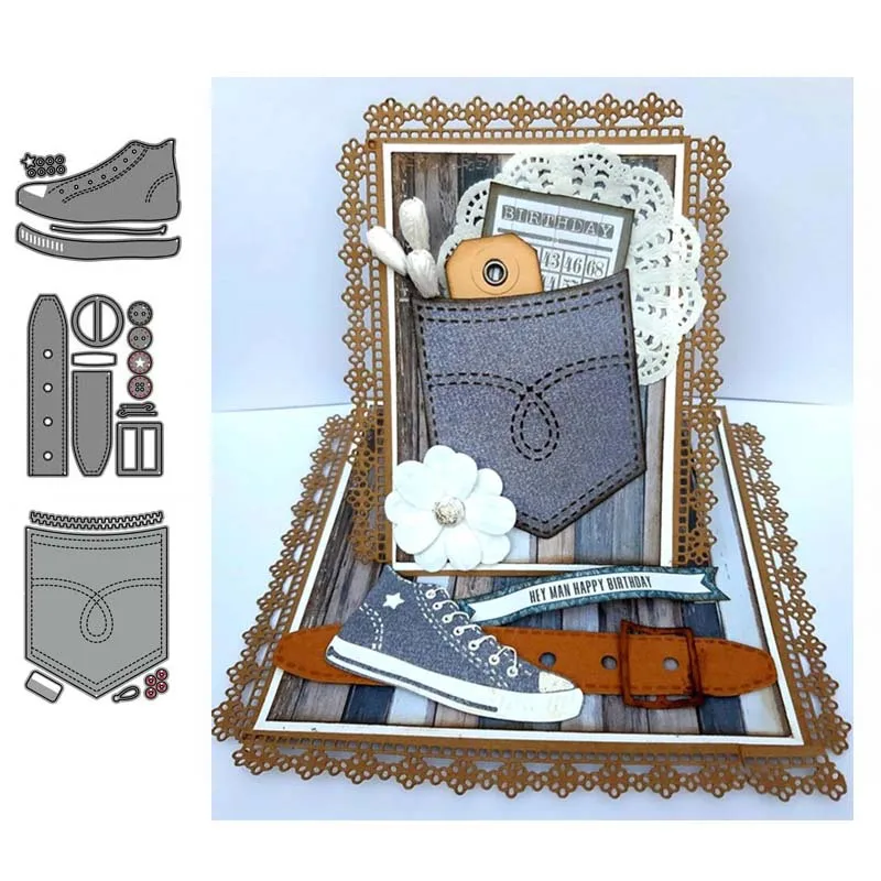 

Belt pocket and shoe cutting knife die and seal metal cutting scrapbook process card die manual carbon steel die
