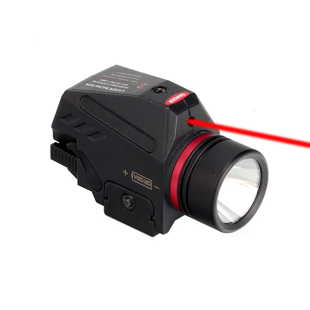 

Tactical LED Weapon Gen Light Flashlight Red Dot Laser Sight Military Airsoft Pistol Gun Light for 20mm Rail Mini Pistol Gen