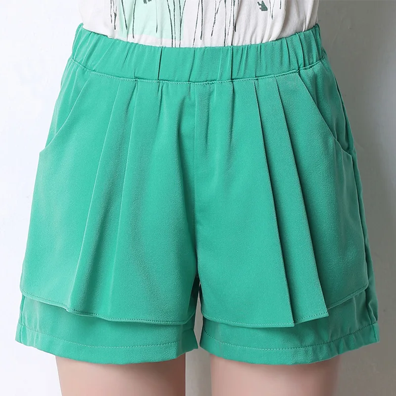 

Shorts women summer linen loose thin three-point hot pants Xia large size casual thin wide-leg pants one