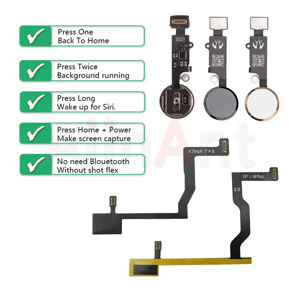YF окончательная версия универсальная Кнопка Домой для Apple iPhone 7 8 Plus возврат домой