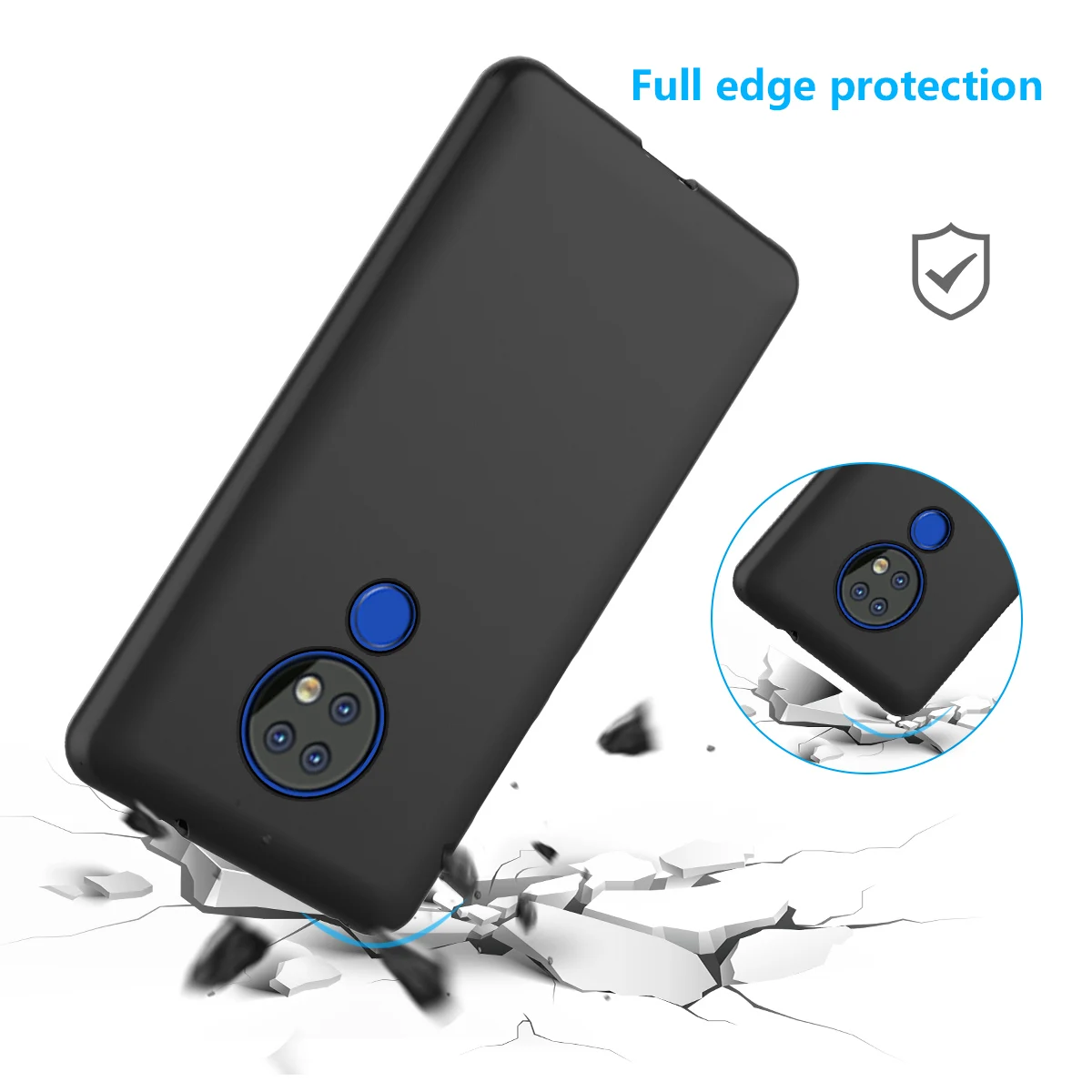 For Nokia 7.2/6.2/8.1/7.1 Plus/3.1C/2.2/3.1 Plus/6.1 Plus/9 PureView/3.2/4.2/X71 Case Ultra Thin Silicone Matte Soft TPU |
