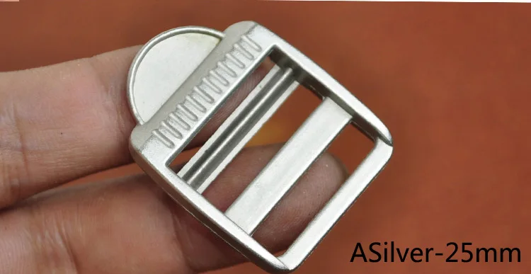 ASilver-25mm Meetee 4 шт. ID20/25/32 ммметалл Тройная рюкзак плечевой ремень двухщелевая Пряжка DIY тесьма на поясе для регулирования обхвата застежка с пряжкой аксессуар - Цвет: ASilver-25mm