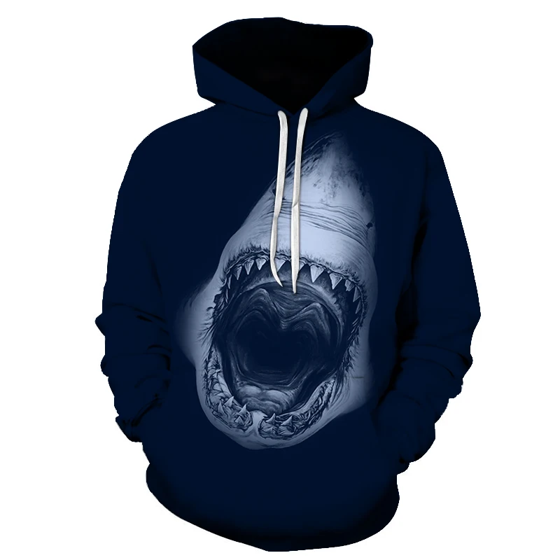 

Shark 3d Print Hoodies Fashion Men Harajuku Funny Sweatshirts Streetwear Hip Hop Quality Plus Size Autumn Winter Clothes