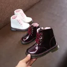 Осенне-зимние Ботинки Martin для мальчиков и девочек, новые модные брендовые кожаные ботинки на молнии для девочек, мягкие повседневные ботинки, 2019