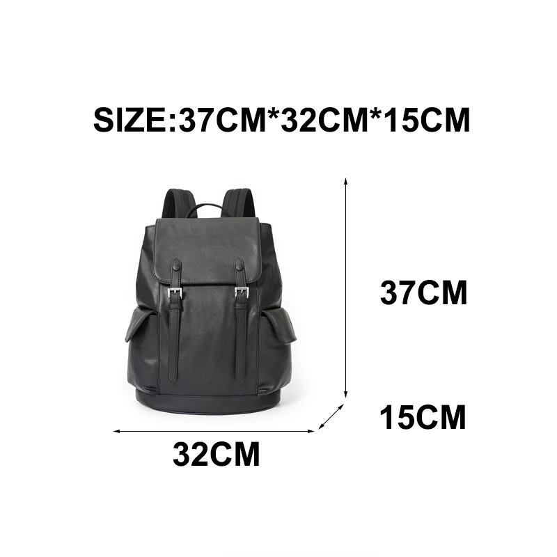 

Designer Men's Backpack Waterproof Travel Bag Large Capacity Computer Bag Mens Laptop Bag Vintage Backpacks Pu Leather Schoolbag