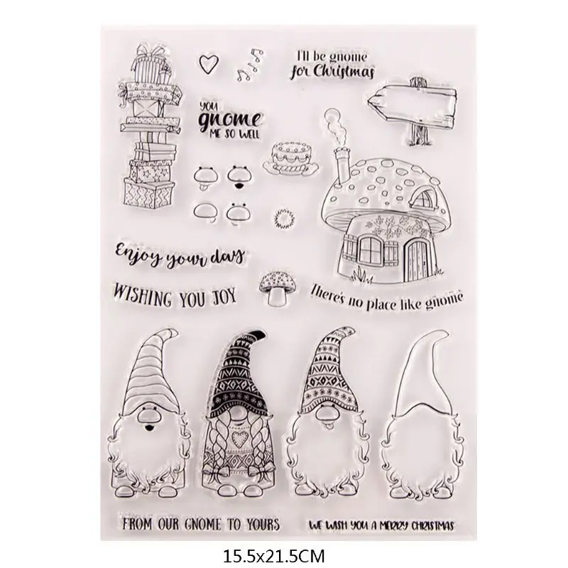 Печать Санта гнома штамп с вырубными штампами набор трафаретов Сделай Сам