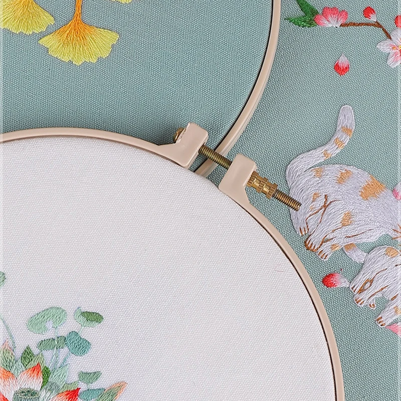 Набор для вышивки китайскими цветами с обручем принтом вышивка крестиком ручная