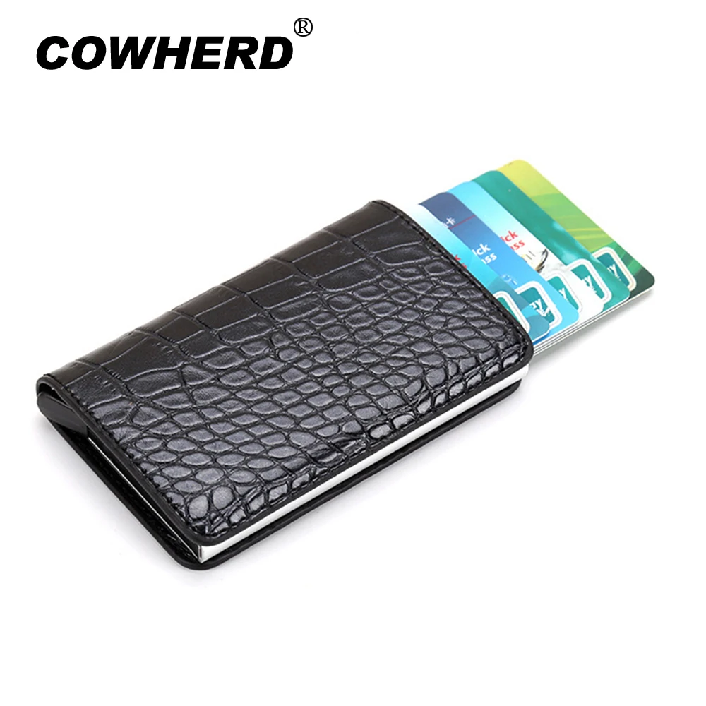 Крокодиловый держатель для Карт RFID алюминиевый сплав кредитных карт 2020 НОВЕЙШИЙ