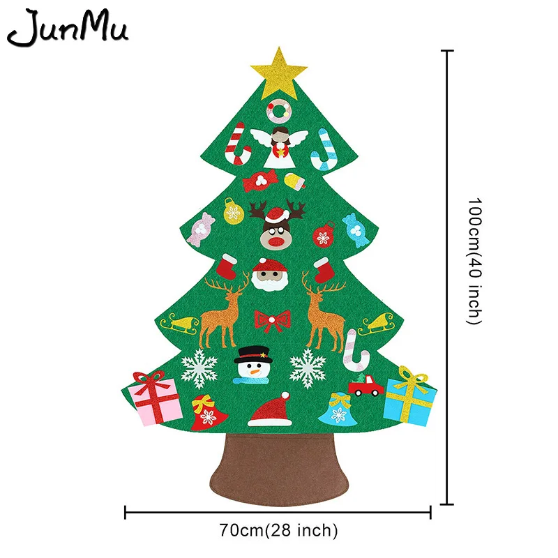 Новинка 2021 блестящая войлочная Рождественская елка сделай сам с сумкой