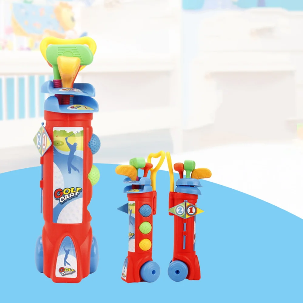 

Children's Toys Golf Clubs Set Plastic Toys Parent-Child Leisure Kids Toddlers Flags Practice Balls Sports Indoor Game Mini