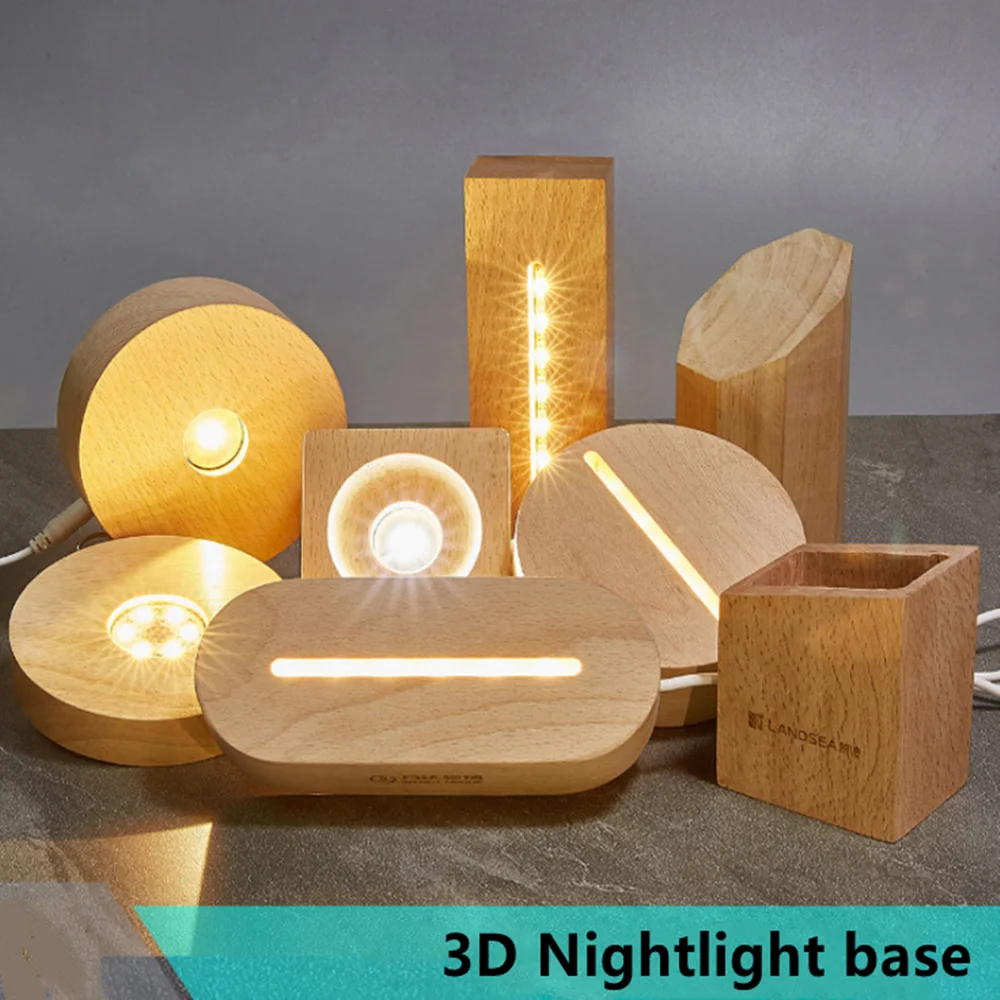 

3D маленький ночник с буковым хрустальным шариком, осветительный прикроватный светильник для спальни, трехмерная сказочная декоративная светодиодсветодиодный лампа
