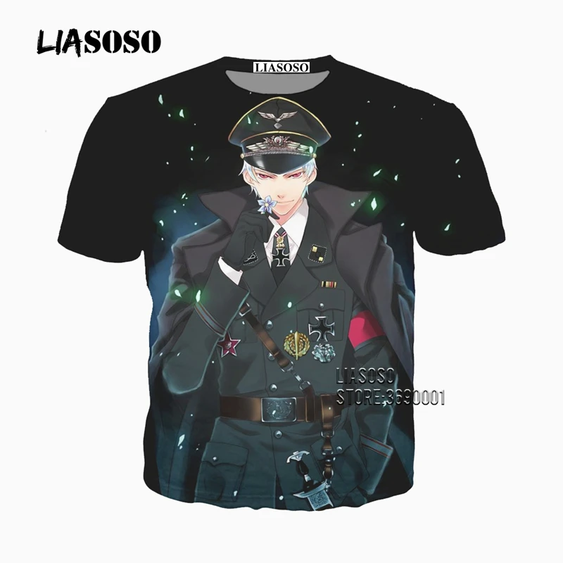 Футболка Летняя унисекс с 3D принтом Повседневная рубашка белыми волосами