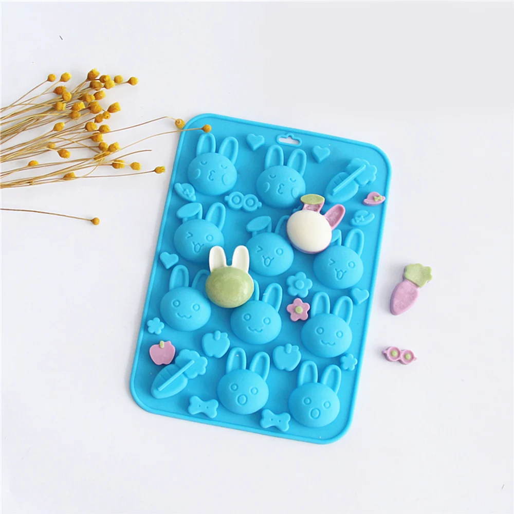 Мультфильм кролик морковь силиконовые формы торт выпечки инструменты DIY ледяной