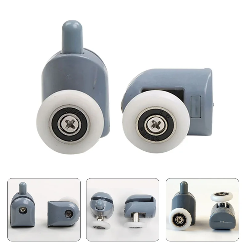 

2pcs Bathroom Sliding Door Pulley 20mm/23mm/25mm/27mm Shower Rooms Door Rollers Runners Wheels Pulleys Door Accessories