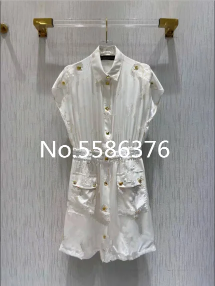 

2021 Summer Brand Women's Jumpsuit Zipper Shorts Jumpsuit High-end High Quality Jumpsuit Casual Jumpsuit