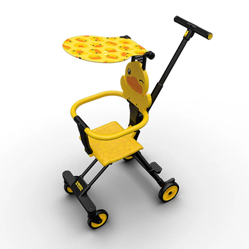 LUDDY Little Yellow Duck Baby Artifact Ultra-light Foldable Baby Two-way Walk Baby Simple Child Stroller