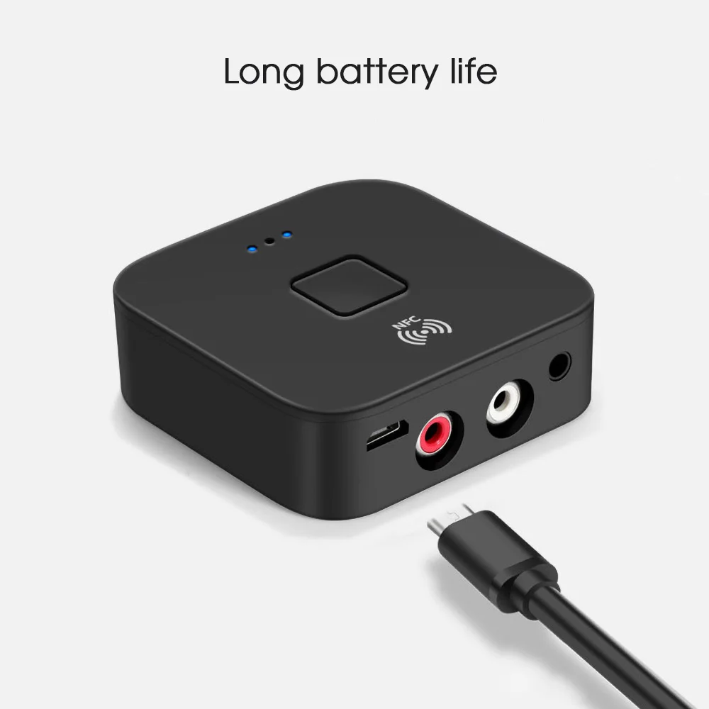 Bluetooth 5.0 RCA Audio Receiver 3.5mm 3.5 AUX Jack Music Wireless Adapter With NFC For Car TV Speakers Auto ON/OFF | Электроника