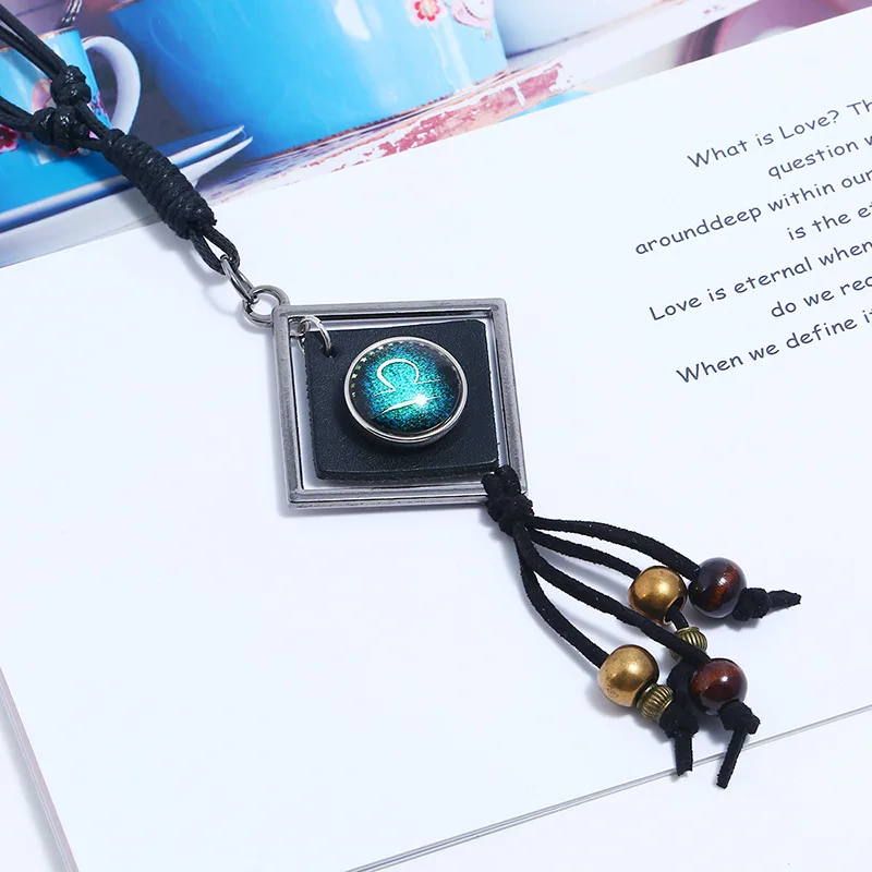 Модные знаков зодиака ожерелье скорпион Лев кулоны для тельцов Регулируемый