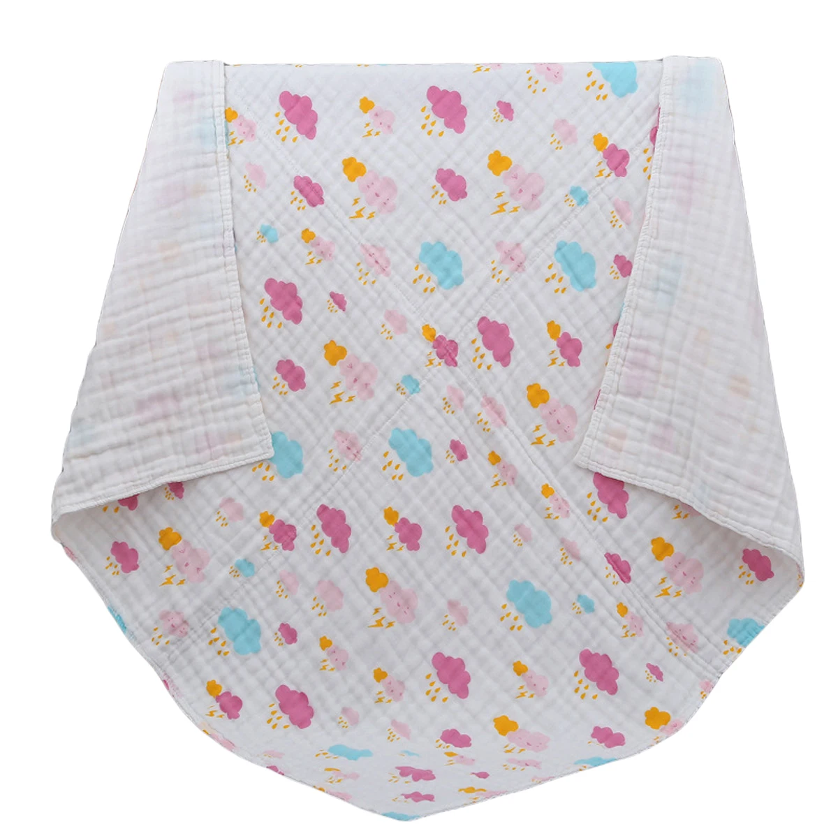 

Детское мягкое дышащее банное полотенце, 6 слоев Марли, с мультяшным принтом, для новорожденных мальчиков и девочек (облако), пеленка, 110 х110 с...