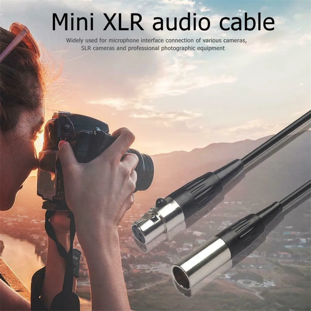 Кабели 2 м/1 м/0 3 м Mini XLR 3Pin мужчина к Сделано в Китае Женский аудио кабель провод для