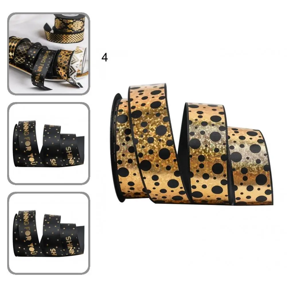 

Wrapping Decor Exquisite Multicolor Fine Texture Stylish Pattern Present Ribbon Ribbon Decor Holiday Ribbon 1 Roll