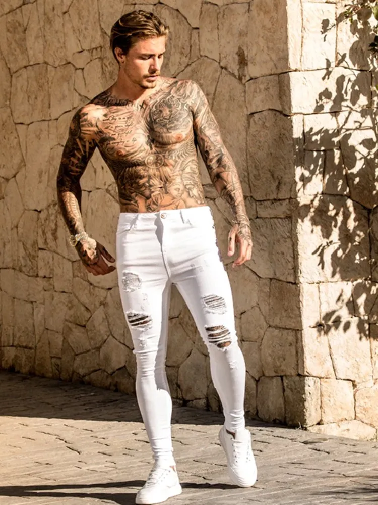 Новинка осень/зима мужские эластичные джинсы деловой Повседневный Классический