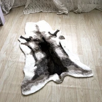 new sika deer faux leather rugs imitation animal skin natural leather carpets floor mat carpet home decor
