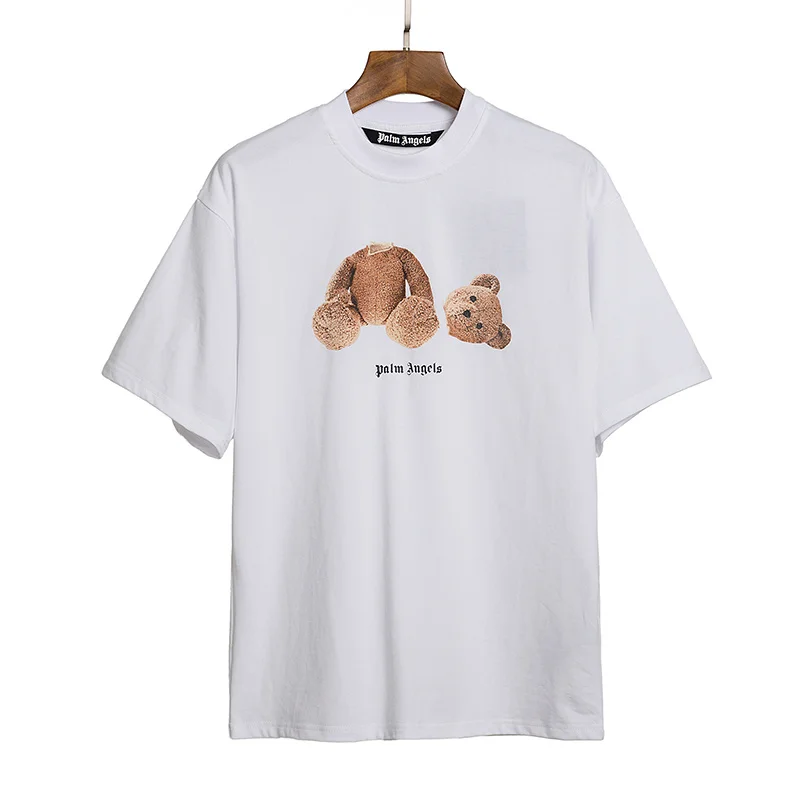 

Palm Angels bear short-sleeved men and women couple loose T-shirt high street hip-hop