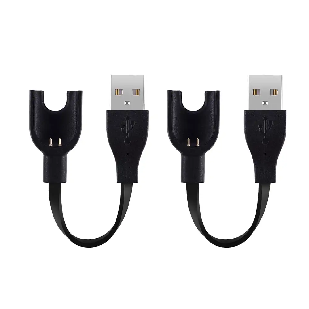 2pcs for Mi Band 3 USB док-станция для передачи данных, умные часы, кабель для быстрой зарядки, провод для Xiaomi Mi, ремешок 4, 3, 2, умный Браслет, зарядное устройство, высокое качество, Прямая поставка - Цвет: 2pcs for Mi Band 3