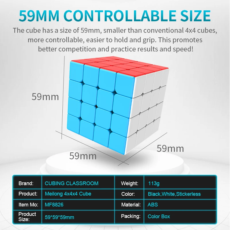 MoYu Cubing Classics Meilong 4x4x4 волшебный кубик скорости профессиональные Кубики