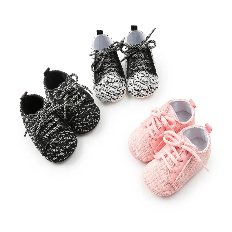 Zapatos de primavera y oto&ntilde;o para beb&eacute; reci&eacute;n nacido, zapatillas cl&aacute;sicas e informales con cordones, primeros pasos-0