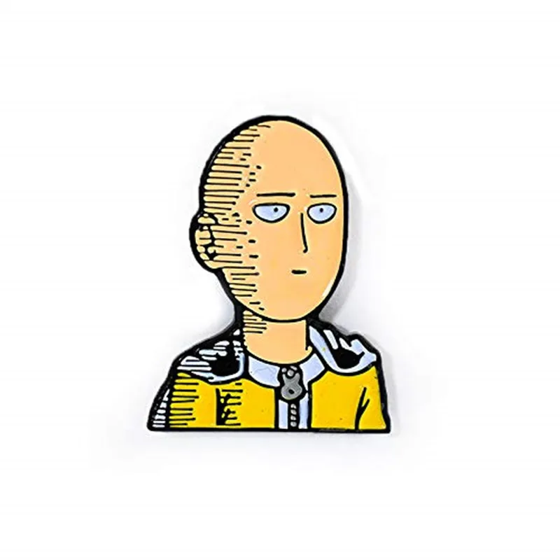 

Wholesale 5 Pcs 2021 ONE PUNCH MAN Pins Japanese Anime Figue Saitama Zinc Alloy Pin for Women Men Jewelry Gifts Backpack Badge