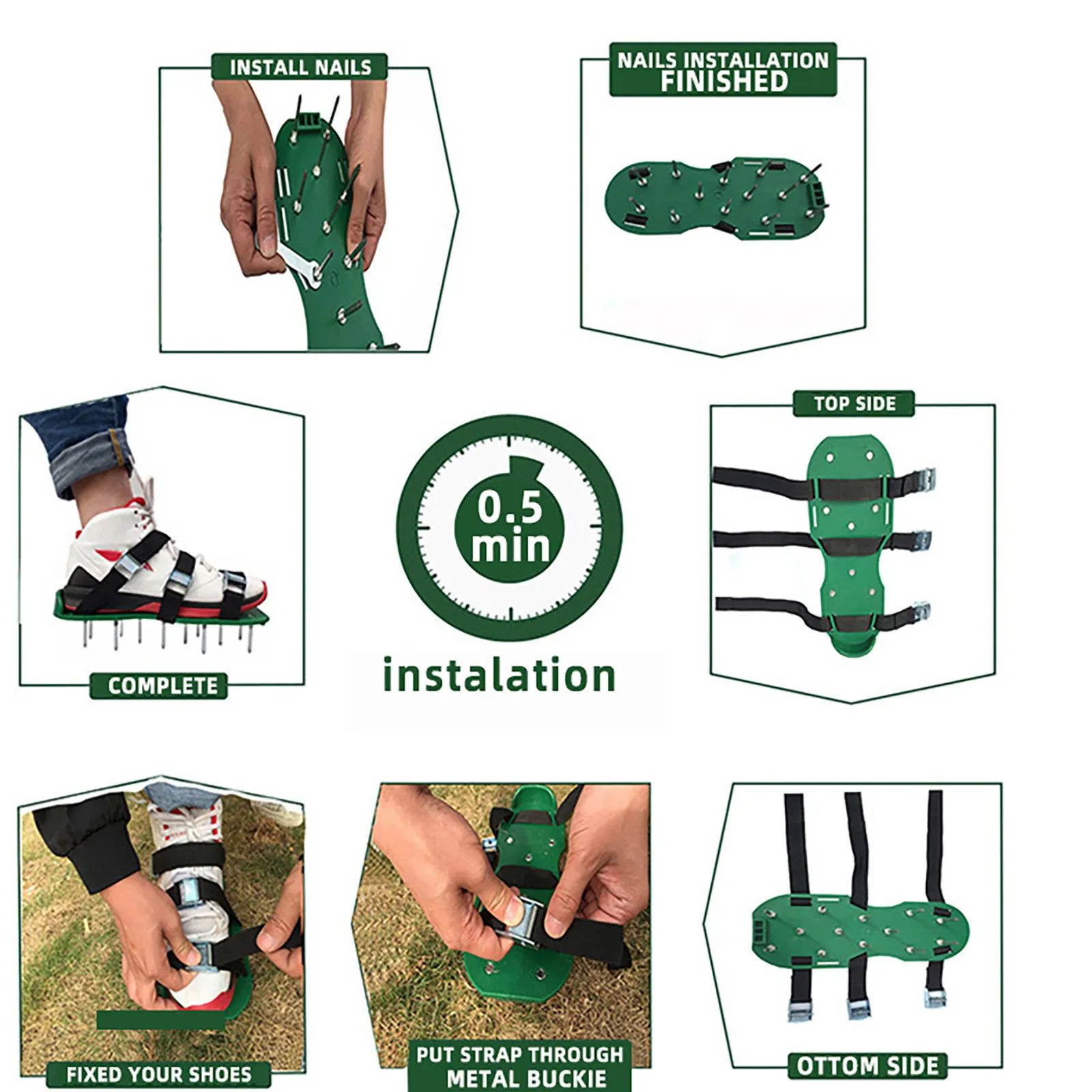 

Top Selling Adjustable Straps Yard Lawn Aerator Sandals Aerating Loose Shoes Support Wholesale And Dropshipping