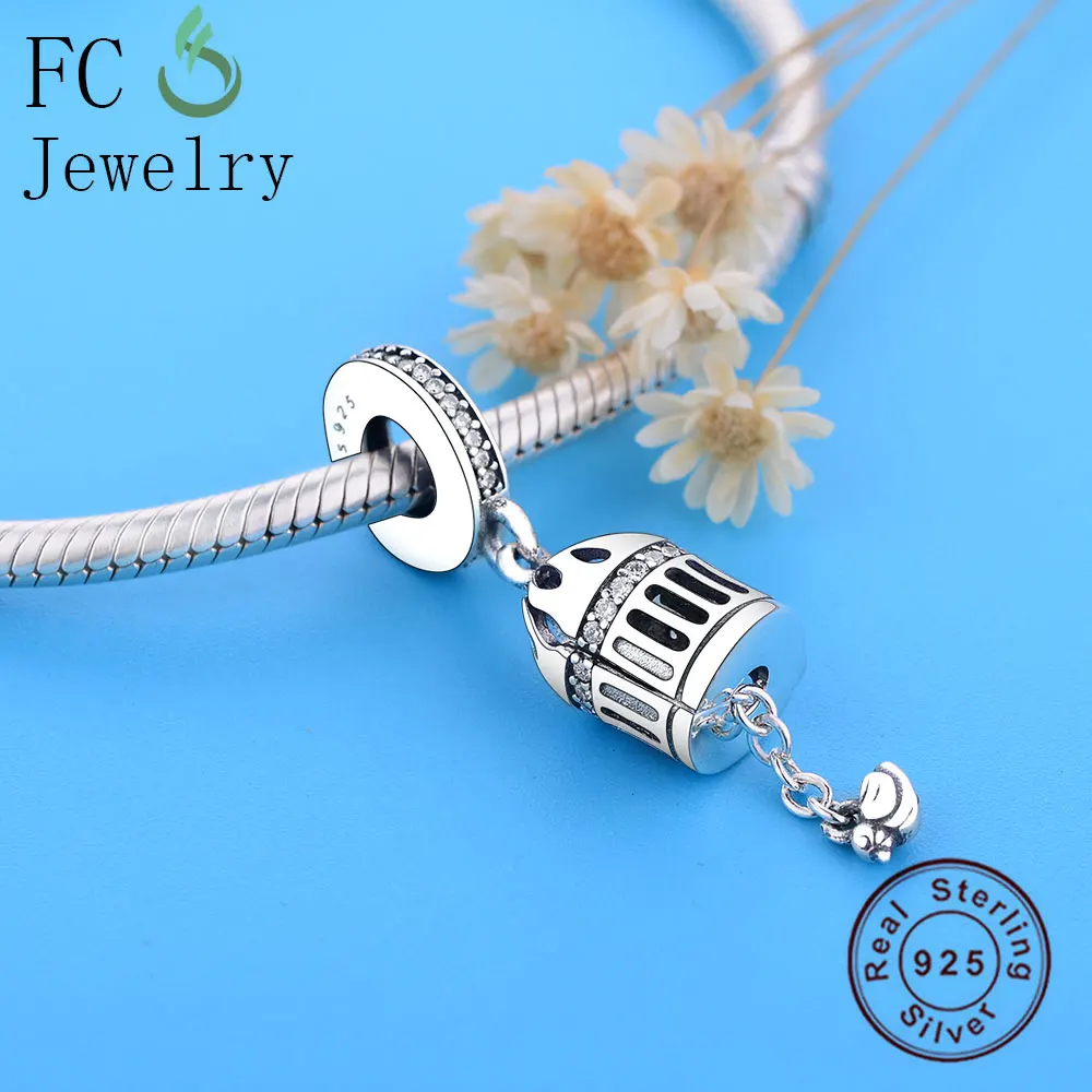 FC ювелирные изделия Подходит для оригинального браслета Pandora серебряная птичья