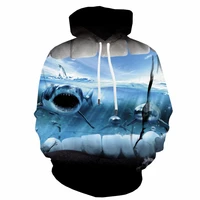 kyku brand animal hoodie men shark hoody anime sea sweatshirt printed mens clothing hip hop autumn new sexy