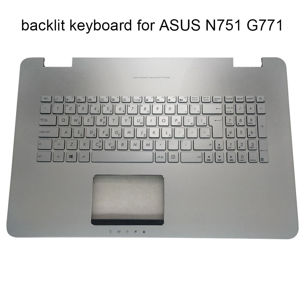 Подсветка для ноутбука GK BE FR RU UA SW CZ ND AF CF клавиатура Asus N751 G771 серебристые и красные