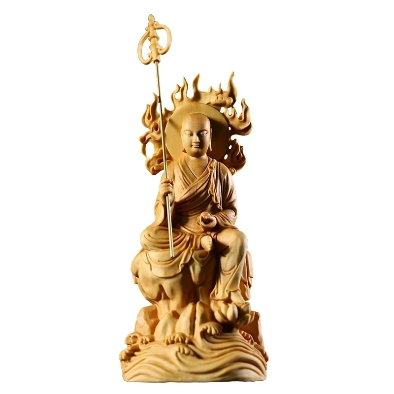

15CM Wooden Tibetan Sculpture, Buddha Statue Dedicated to Carving, Crafts, Home Decoration, Buxus Ti Sculpture