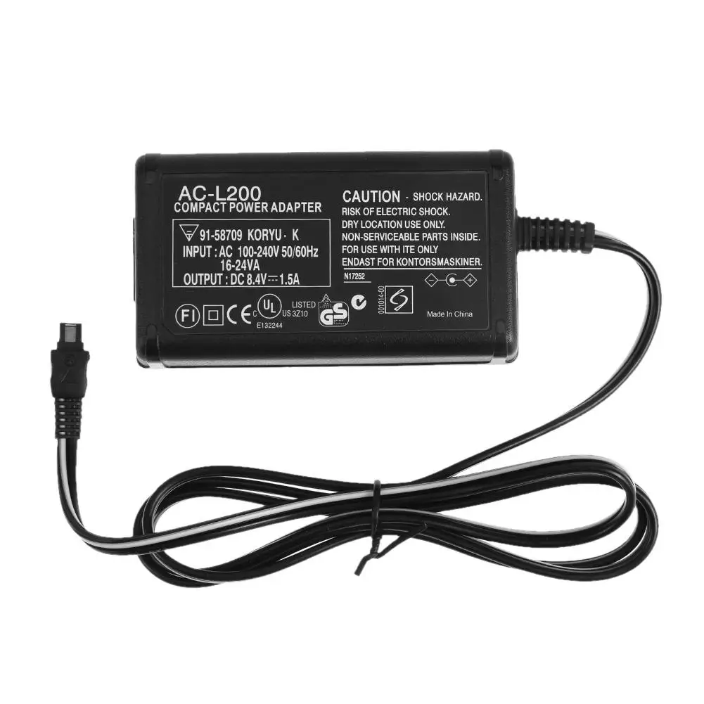 100V-240V AC Power Adapter Camcorder Charger 8.4V 1.5-1.7A fast charging adaptor for Sony AC-L200 L25B Camera | Электроника