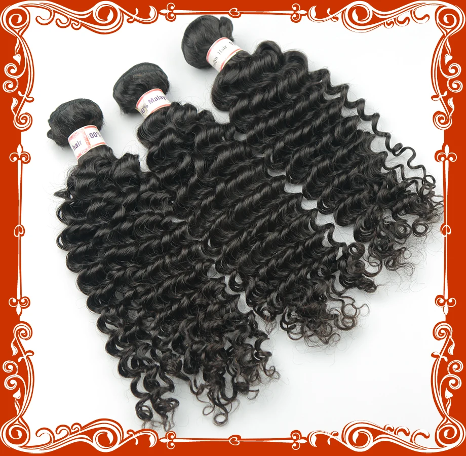 Связки волос 8 30 дюймов глубокая волна пучки натуральный цвет 100% натуральные