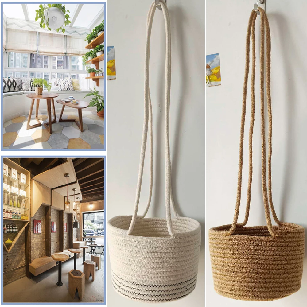 

Flower Hanging Basket Cotton Hemp Accessory Decoration Balcony Planter