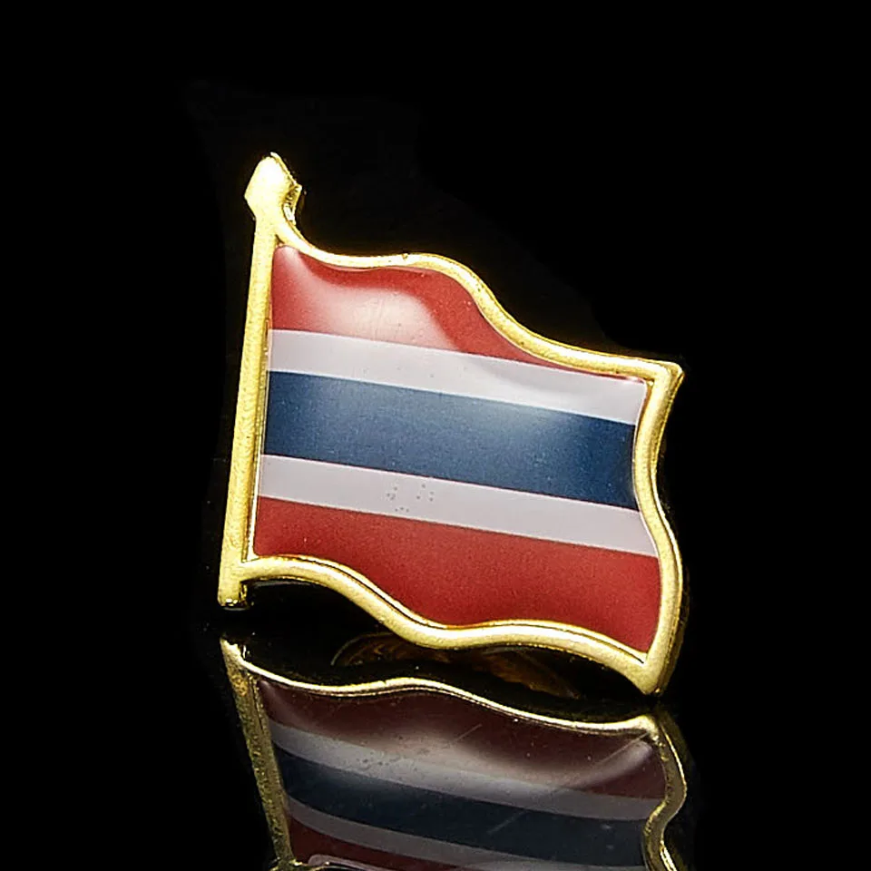 10PCS Thailand Flag Waving 3D Lapel Pins Hat Tie Tack Badge Pin Brooch | Дом и сад
